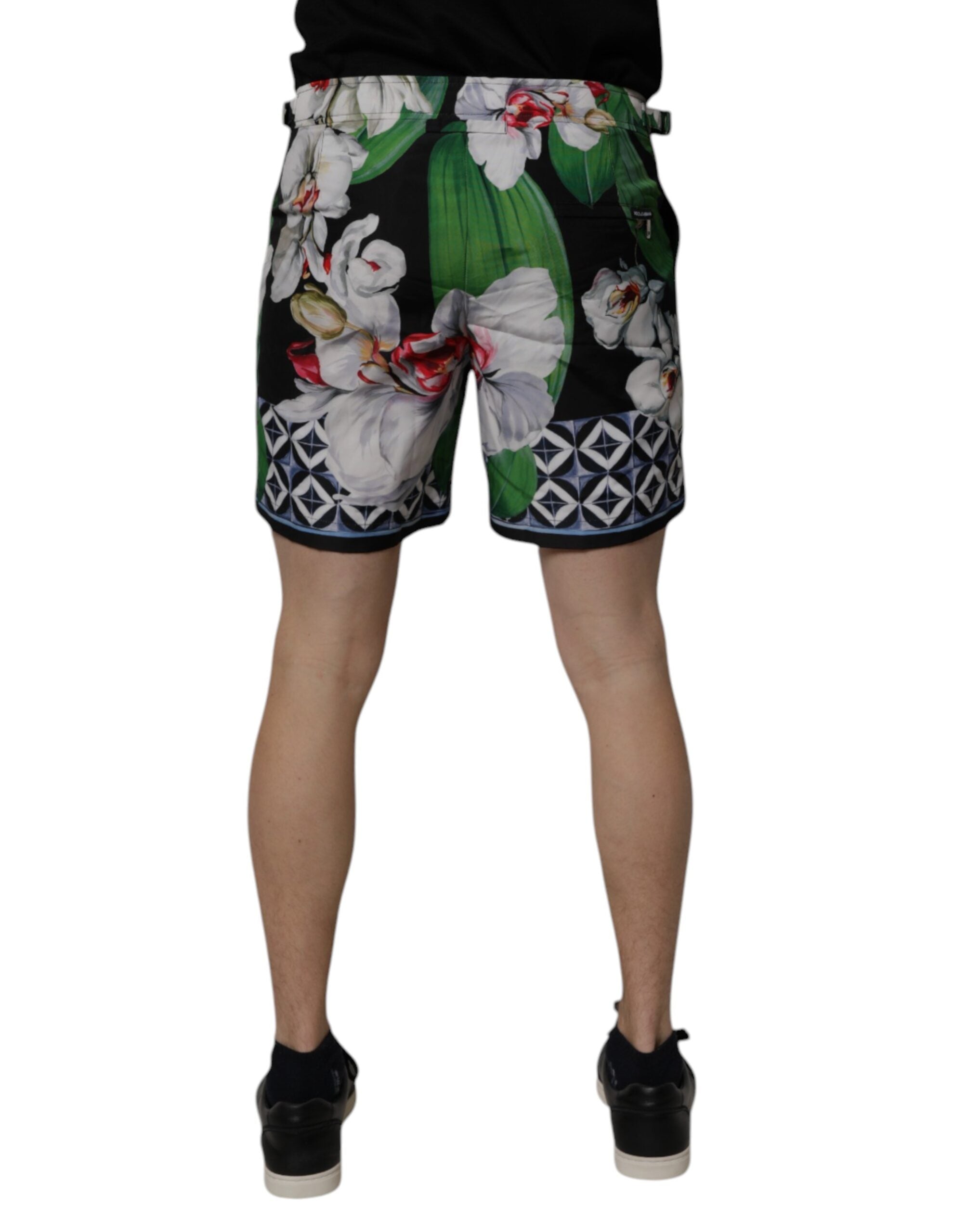 Multicolor Floral Polyester Men Bermuda Shorts - ventzia