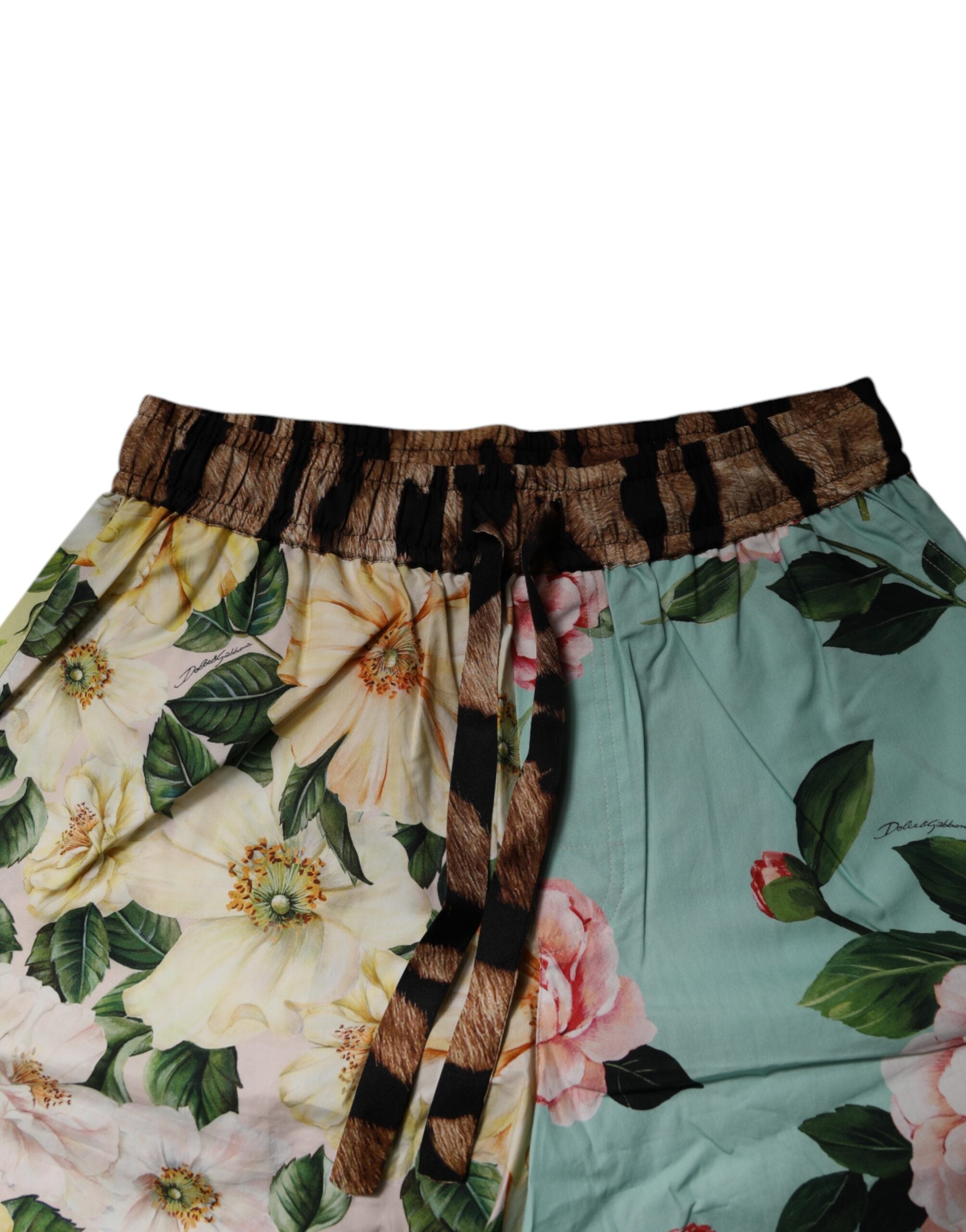 Multicolor Floral Print Men Bermuda Shorts - ventzia