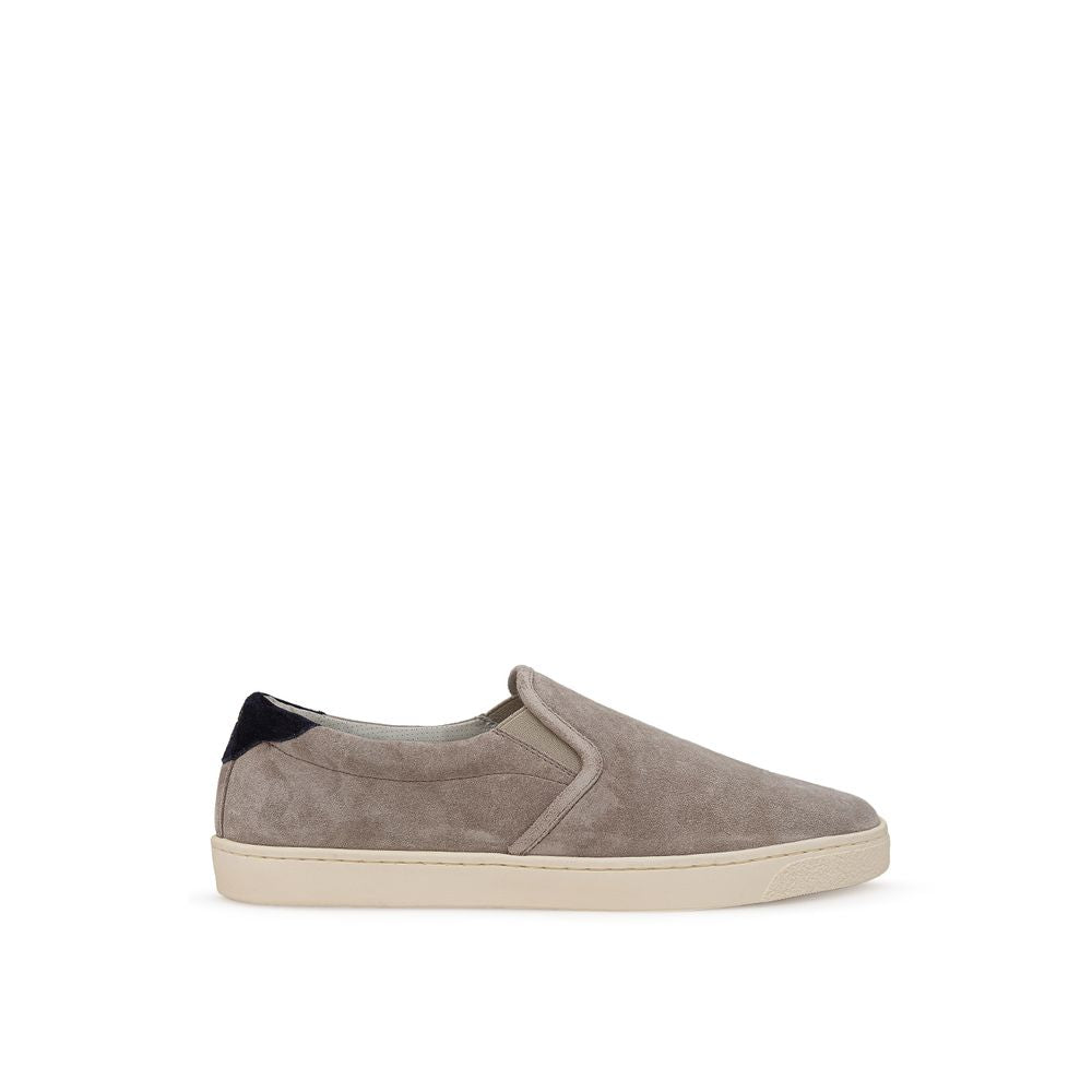Gray Leather Sneaker - ventzia