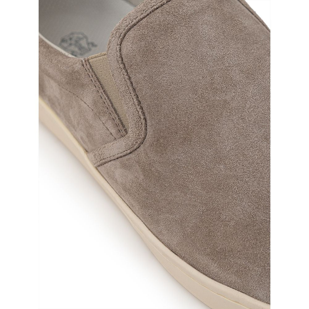 Gray Leather Sneaker - ventzia
