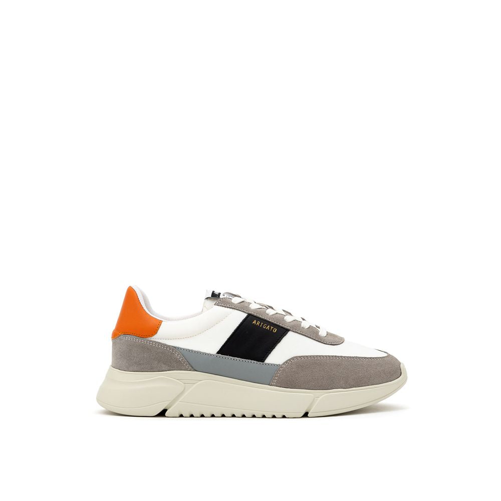 Bicolor Fabric And Leather Sneaker - ventzia