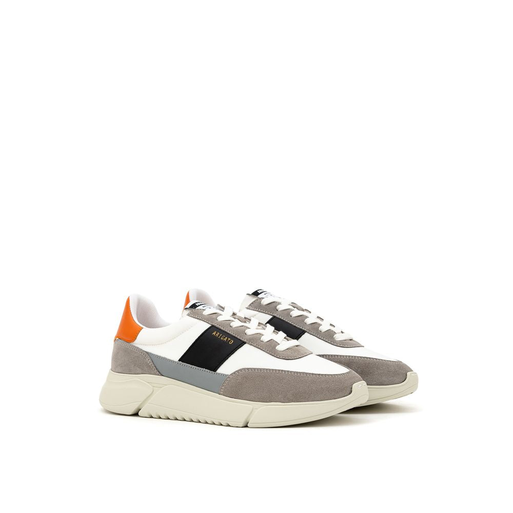 Bicolor Fabric And Leather Sneaker - ventzia