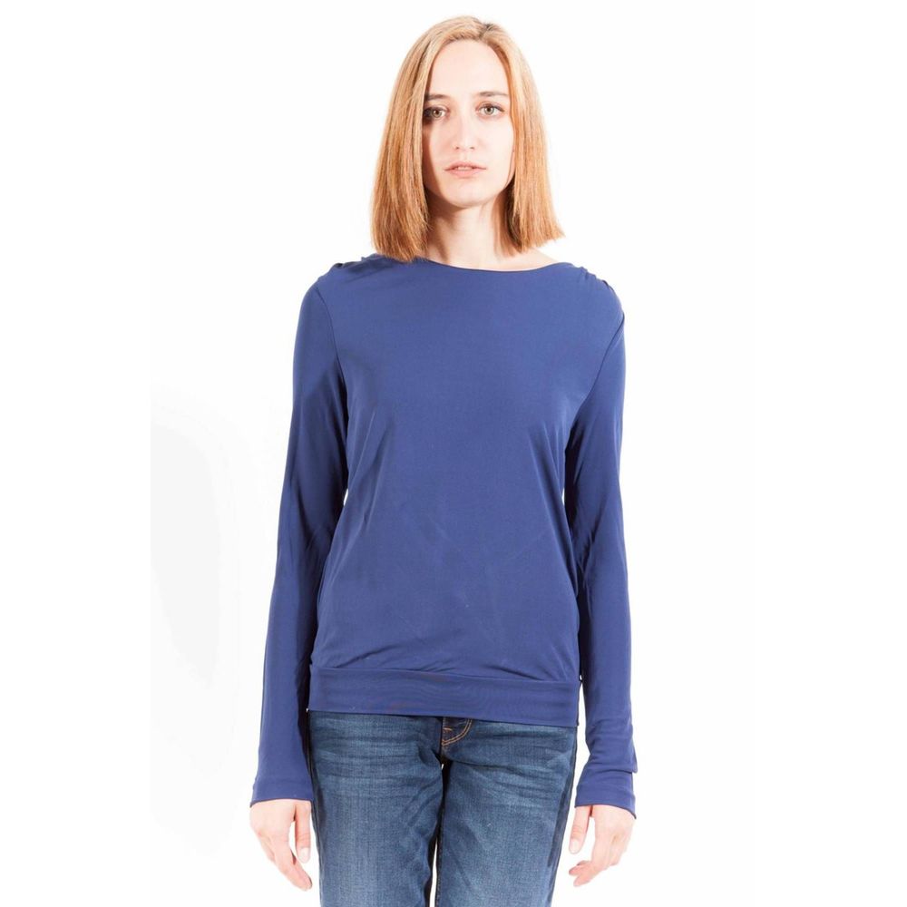 Blue Viscose Women T-Shirt - ventzia