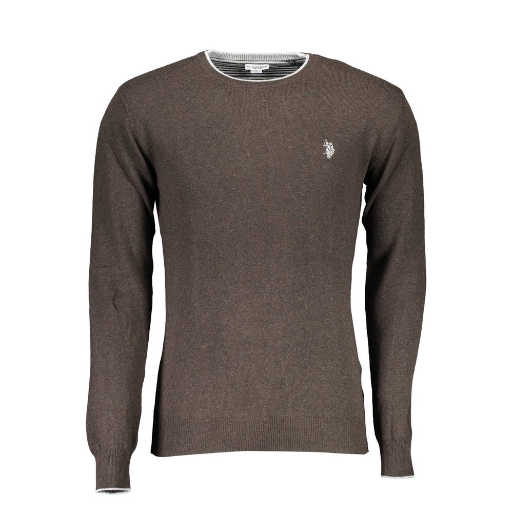 Brown Wool Men Sweater - ventzia