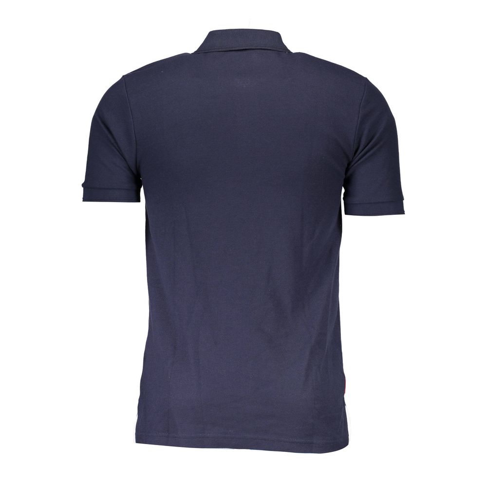 Blue Cotton Polo Shirt - ventzia
