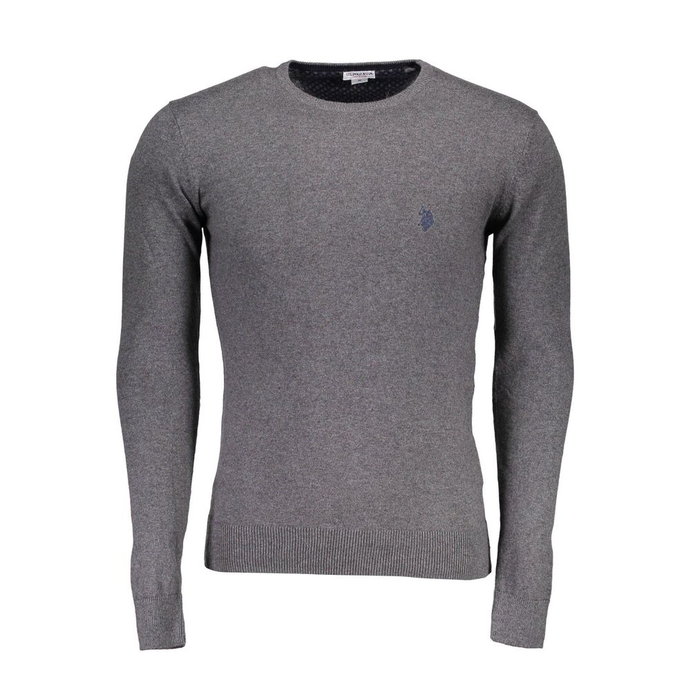Gray Cotton Men Sweater - ventzia