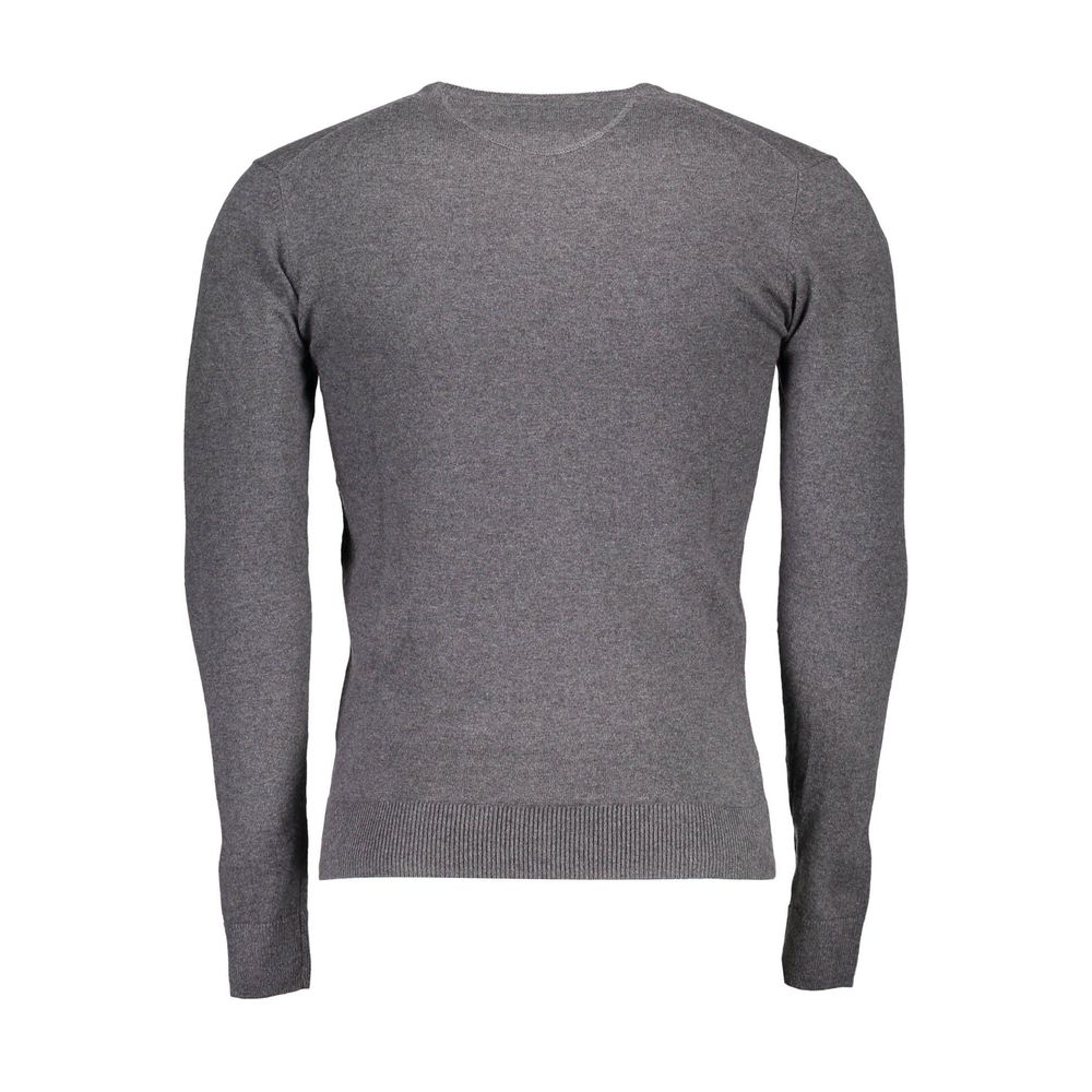Gray Cotton Men Sweater - ventzia