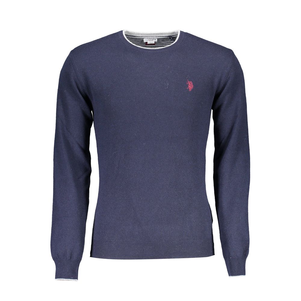 Blue Wool Men Sweater - ventzia