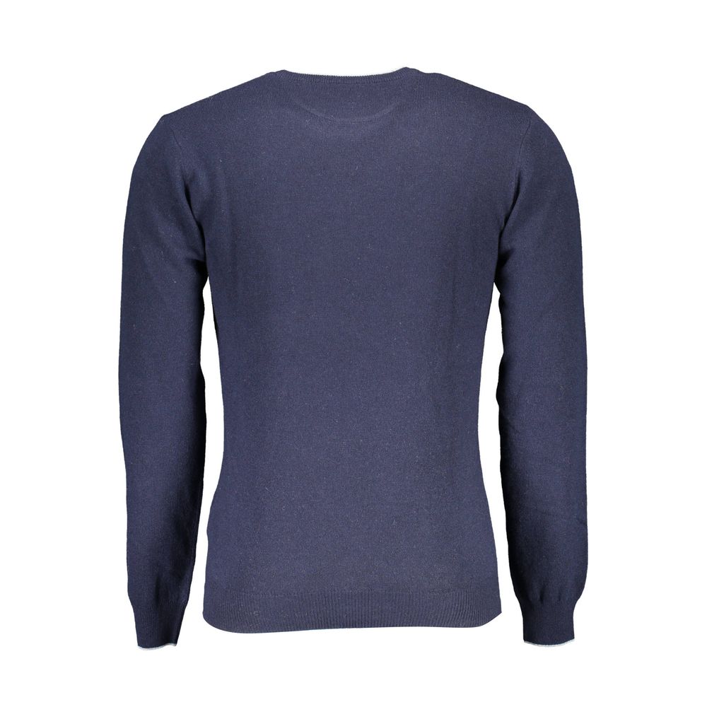 Blue Wool Men Sweater - ventzia