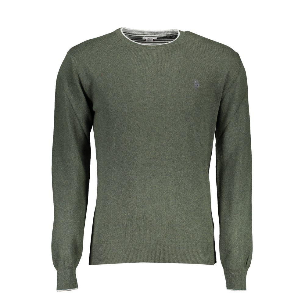 Green Wool Men Sweater - ventzia