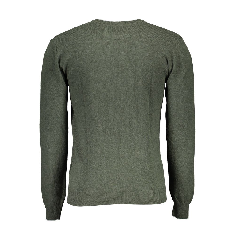 Green Wool Men Sweater - ventzia