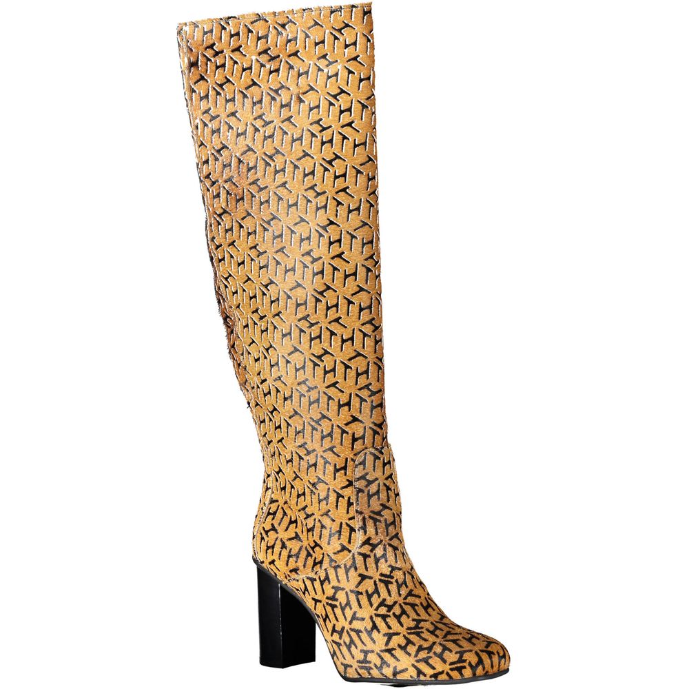 Beige Leather Women Boot - ventzia