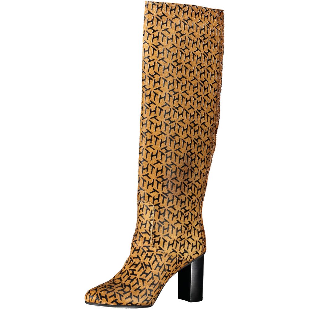 Beige Leather Women Boot - ventzia