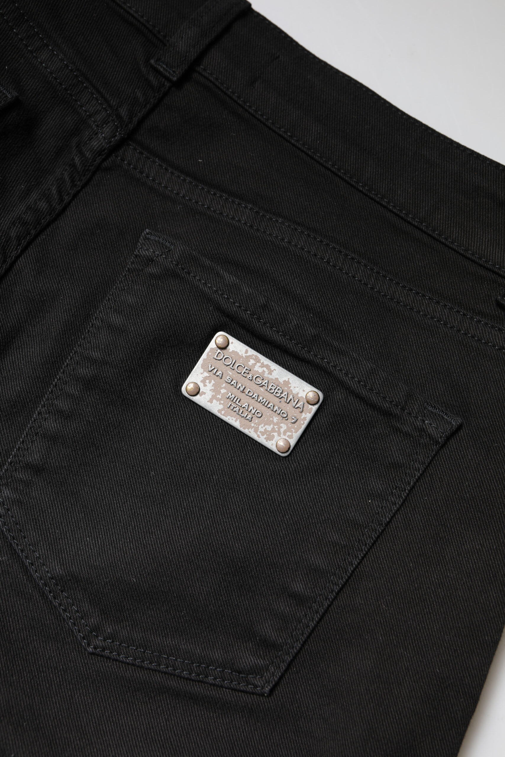 Black Cotton High Waist Skinny Denim Jeans - ventzia