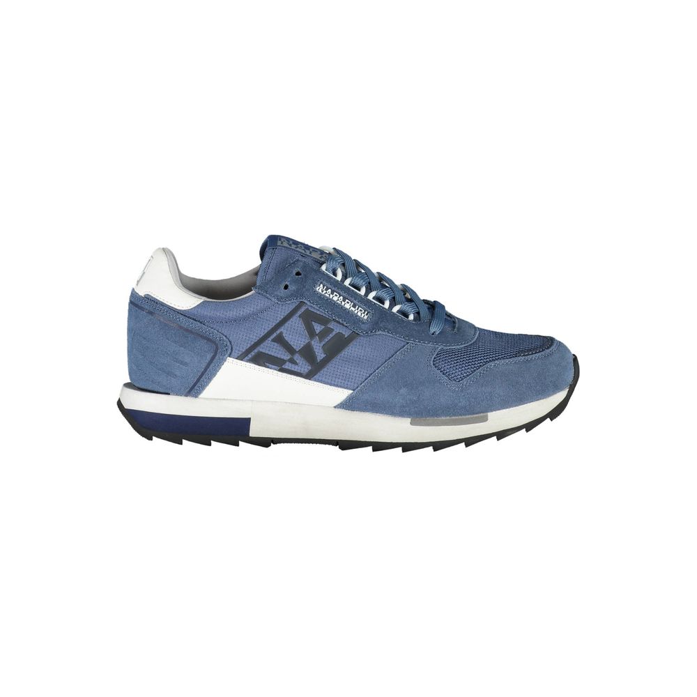 Blue Polyester Men Sneaker - ventzia