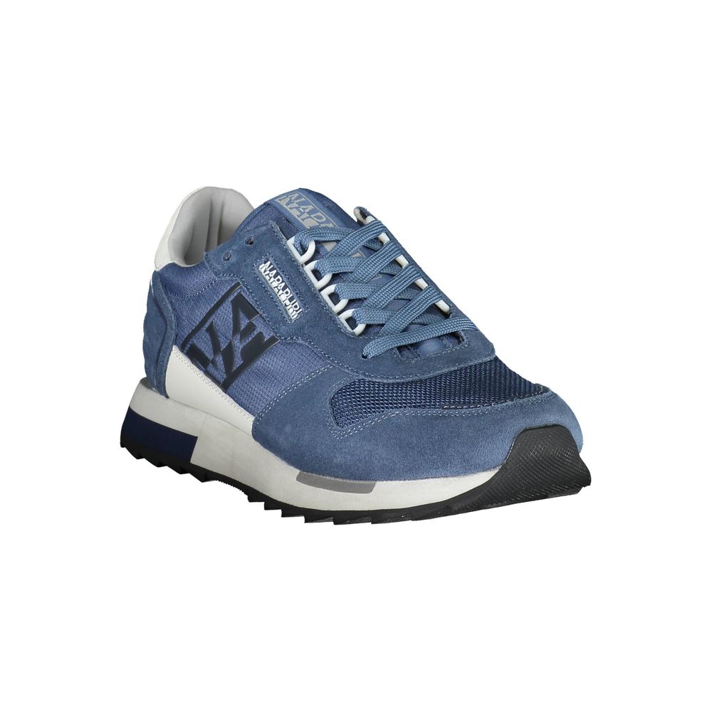 Blue Polyester Men Sneaker - ventzia