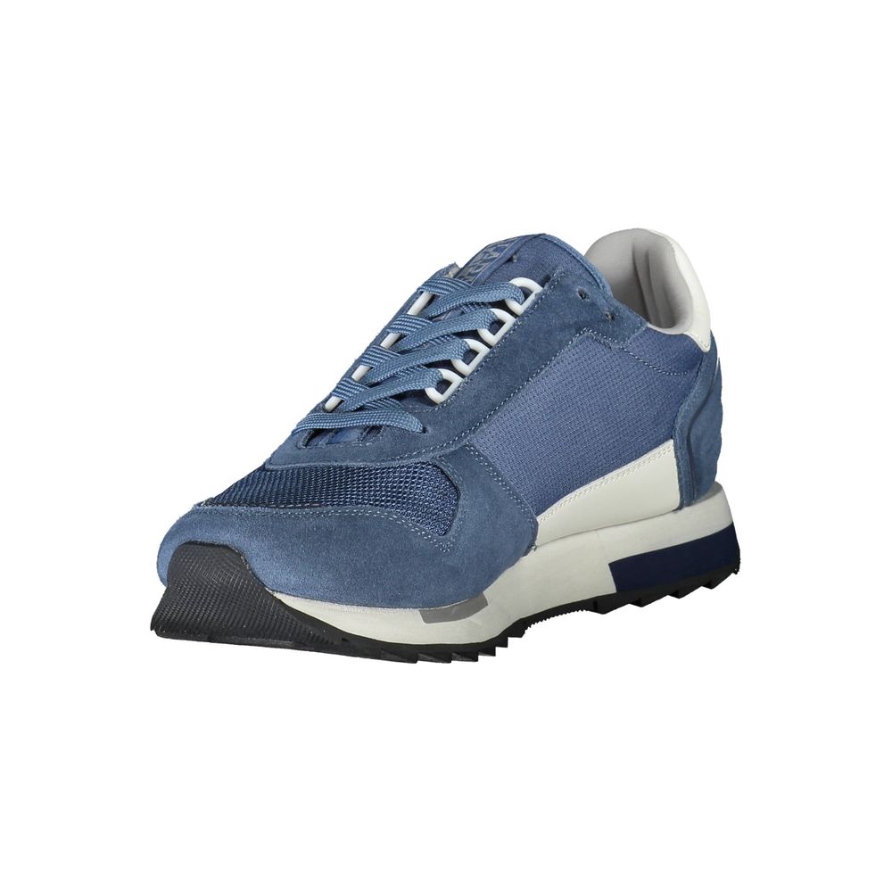 Blue Polyester Men Sneaker - ventzia