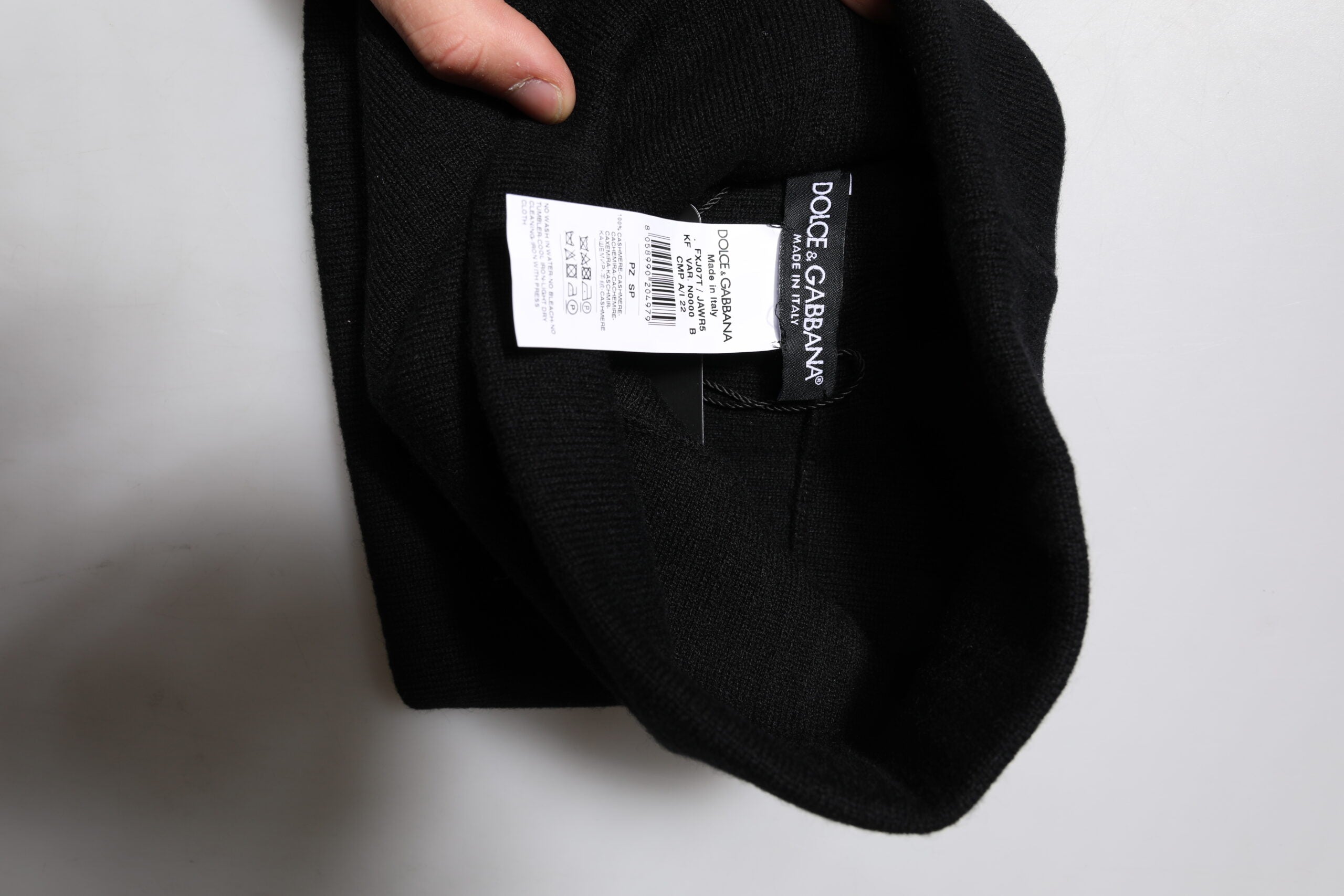 Black Cashmere Knitted Square Handkerchief Scarf - ventzia