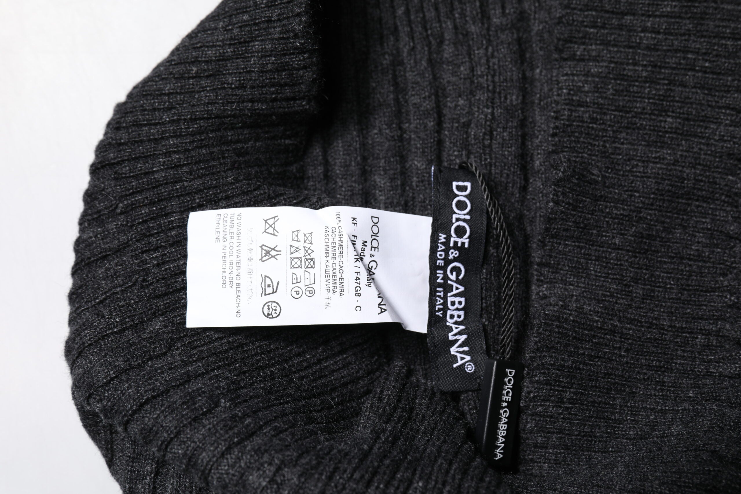 Black Cashmere Knitted Neck Warmer Foulard Scarf - ventzia