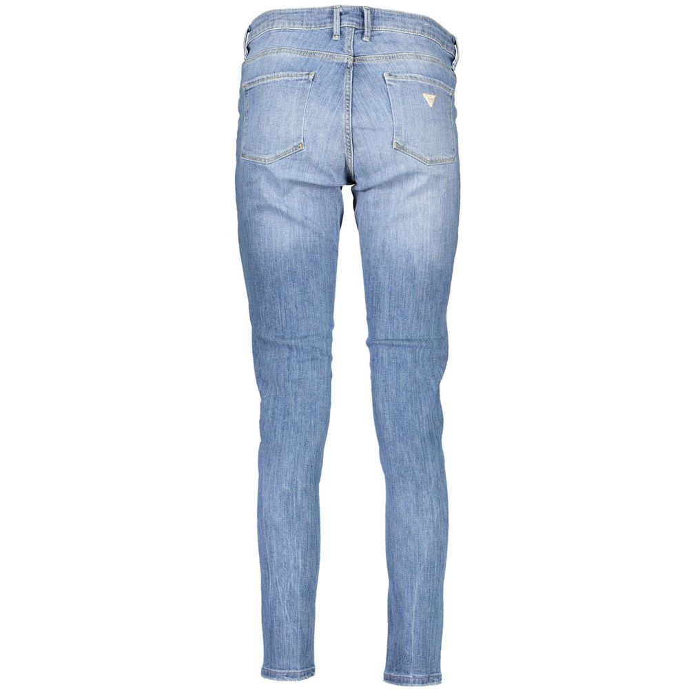 Light Blue Cotton Women Jeans - ventzia
