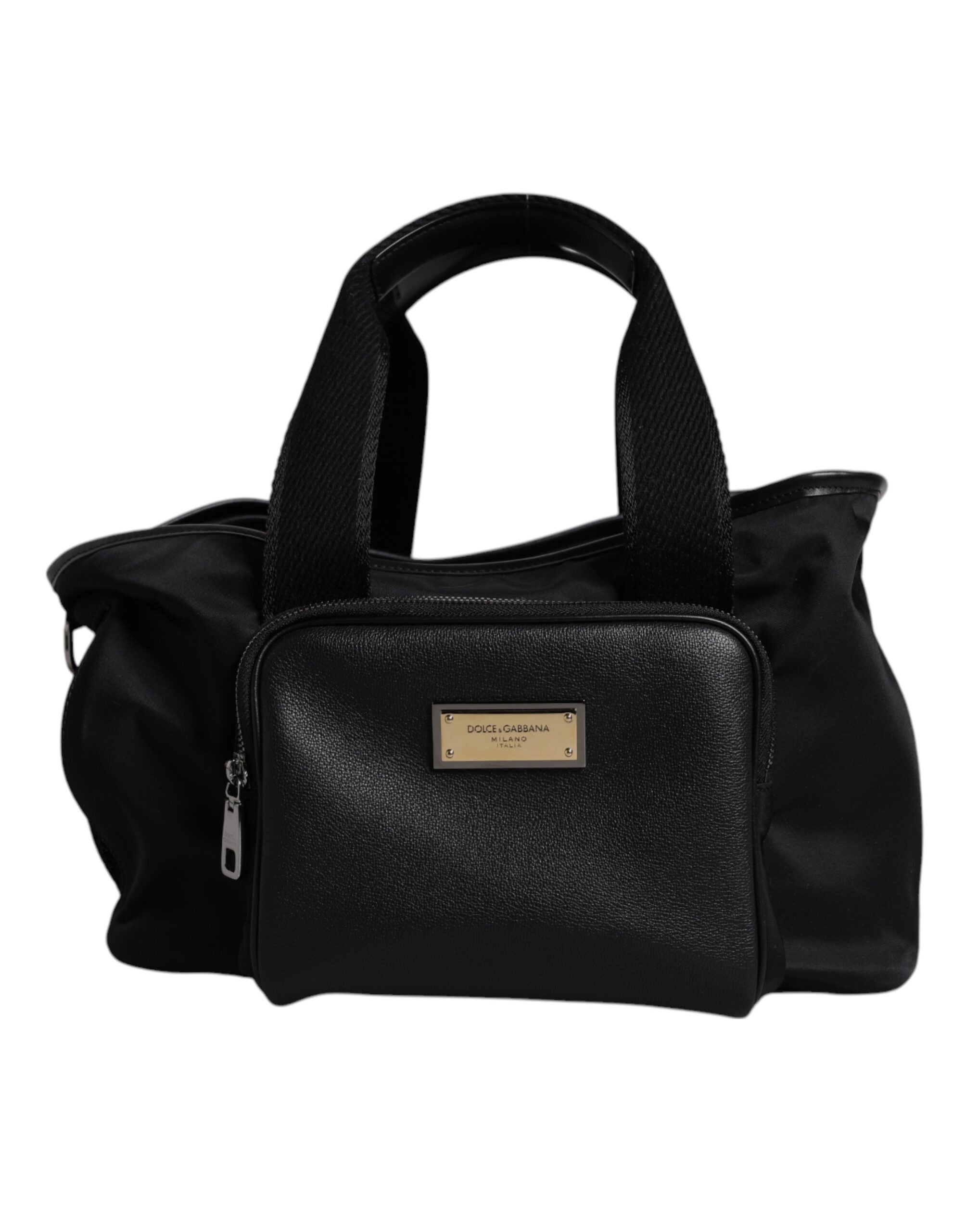 Black Shoulder Strap Pet Carry Logo Plaque Bag - ventzia