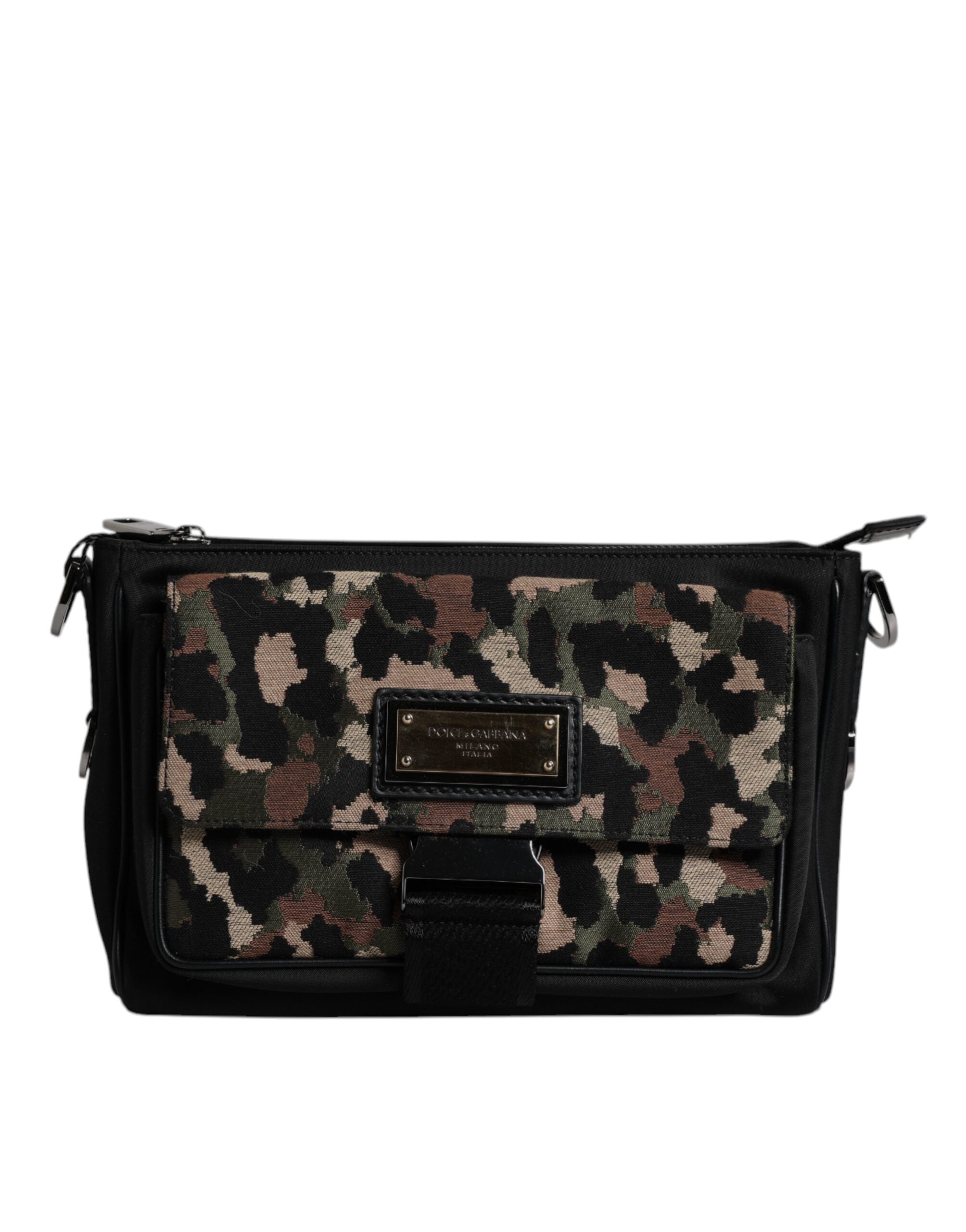 Multicolor Leopard Jacquard Crossbody Bag - ventzia