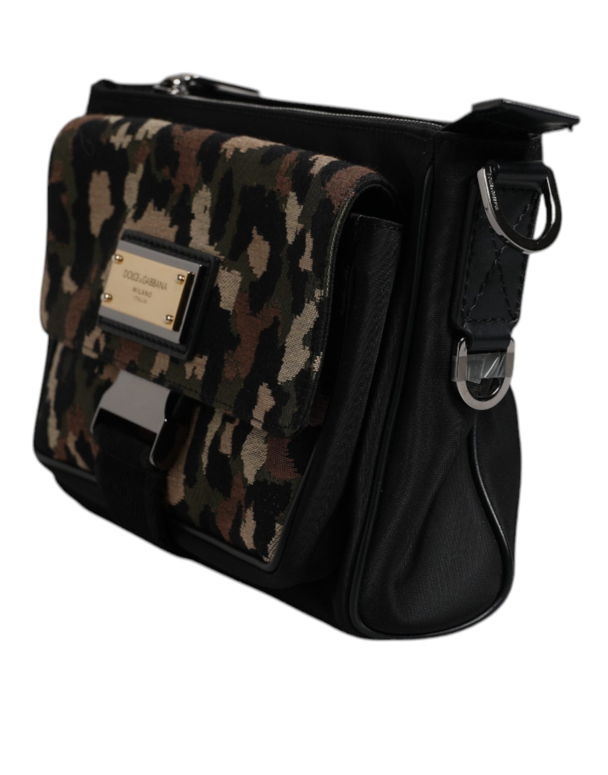 Multicolor Leopard Jacquard Crossbody Bag - ventzia