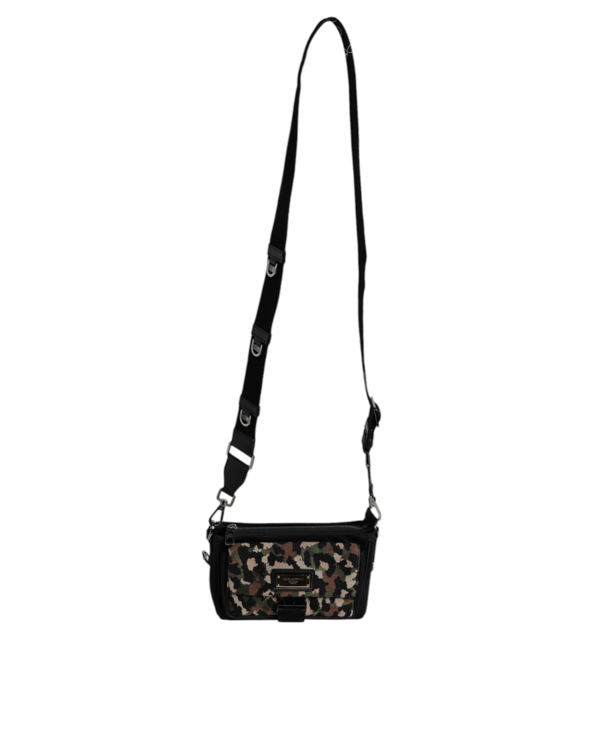 Multicolor Leopard Jacquard Crossbody Bag - ventzia