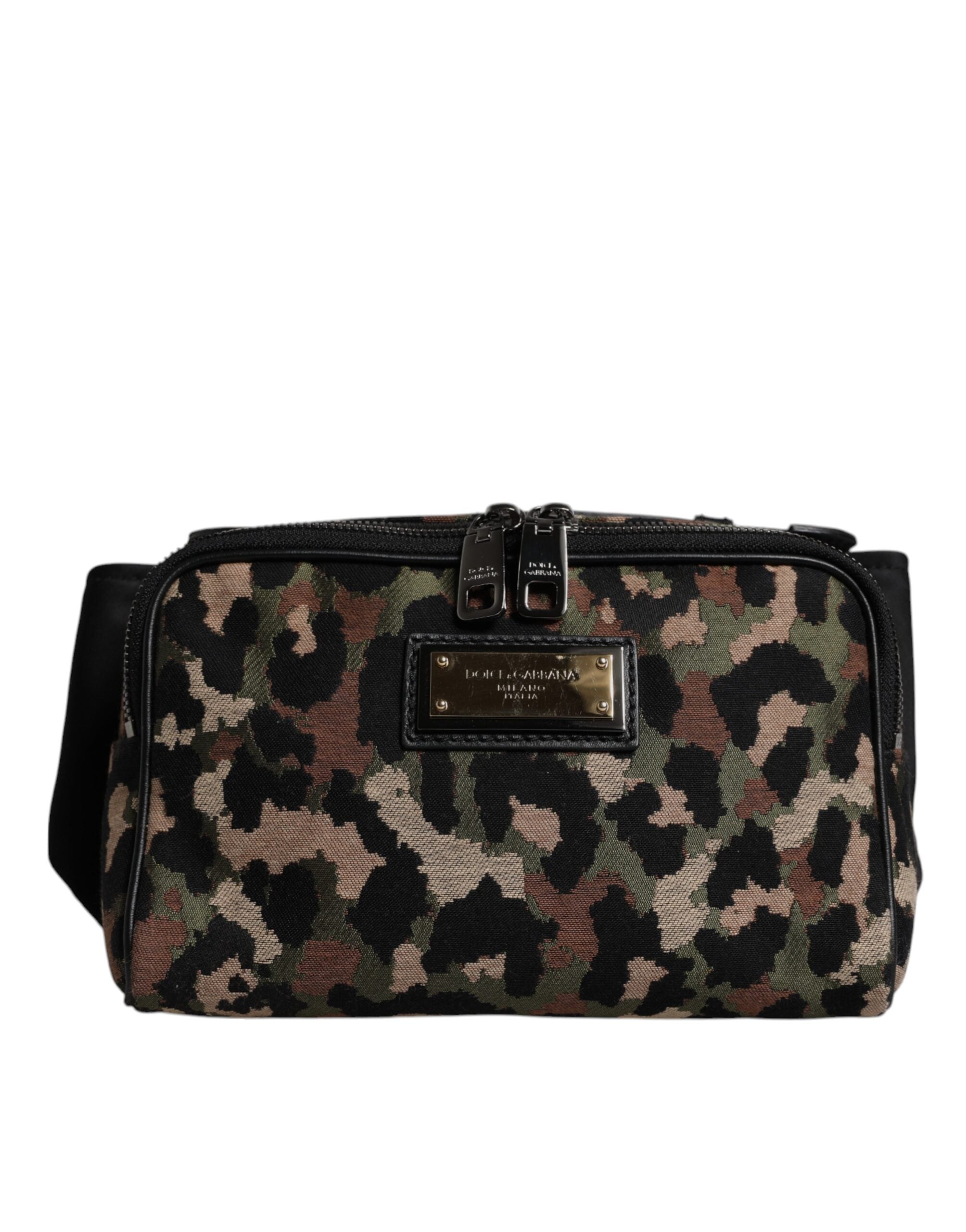 Multicolor Leopard DG Logo Belt Waist Fanny Pack Bag - ventzia
