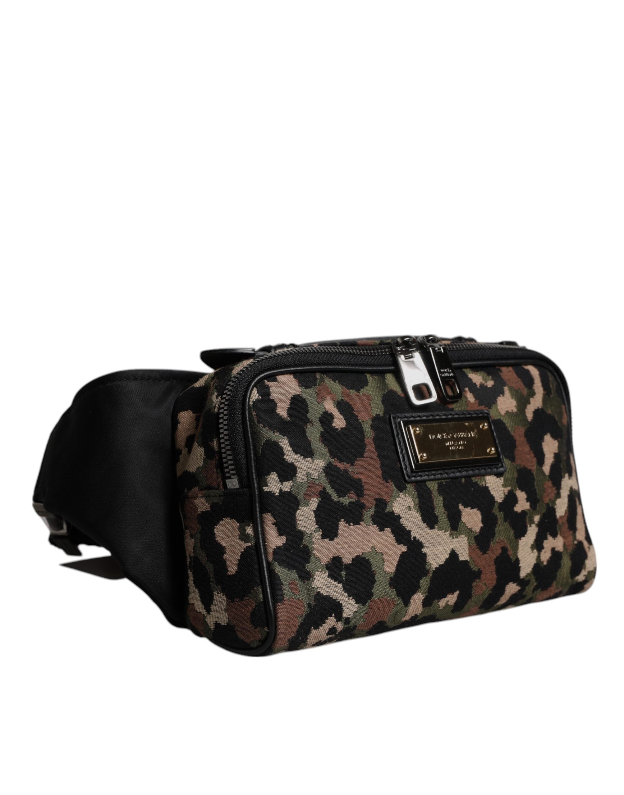 Multicolor Leopard DG Logo Belt Waist Fanny Pack Bag - ventzia