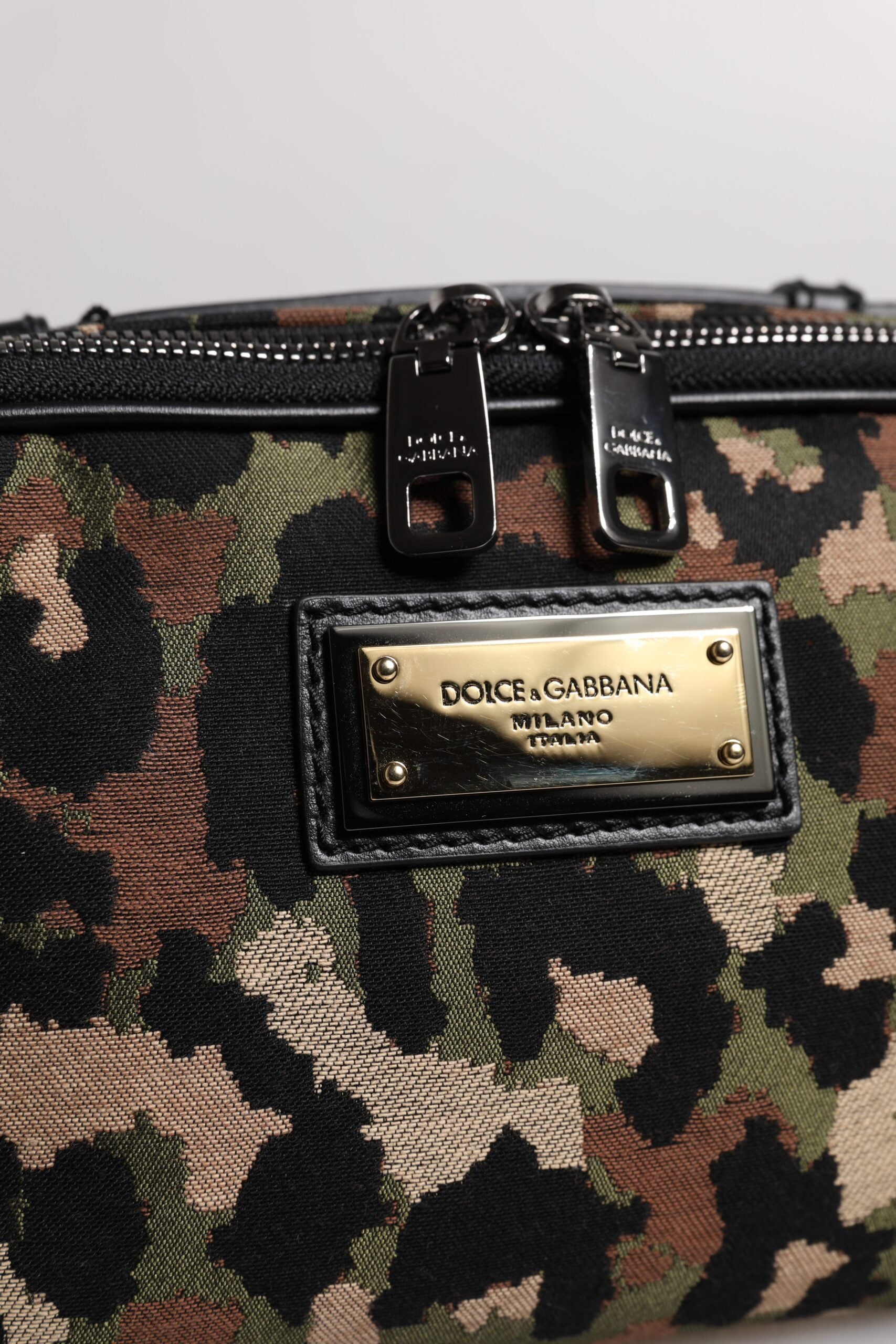 Multicolor Leopard DG Logo Belt Waist Fanny Pack Bag - ventzia
