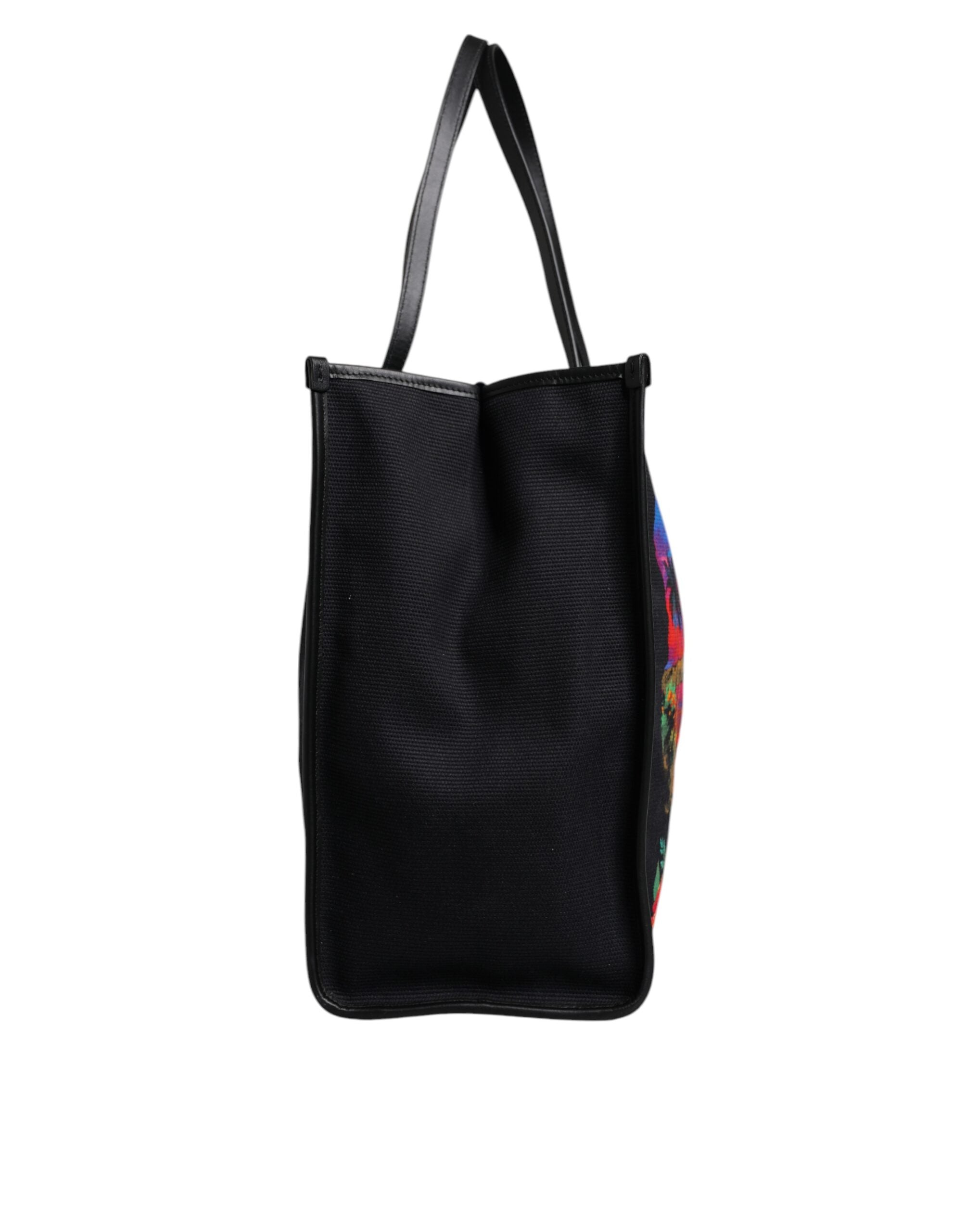 Multicolor Graphic Printed Top Handle Shopping Tote Bag - ventzia