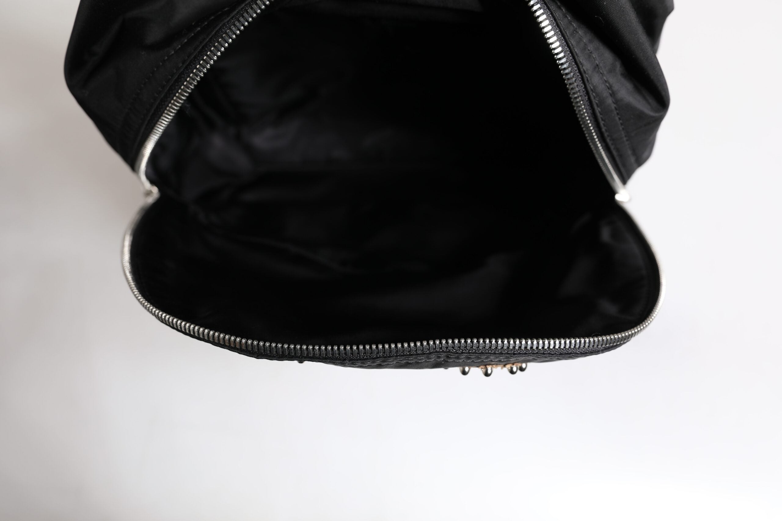 Black Nylon #DGFAMILY Embellished Backpack VULCANO Bag - ventzia