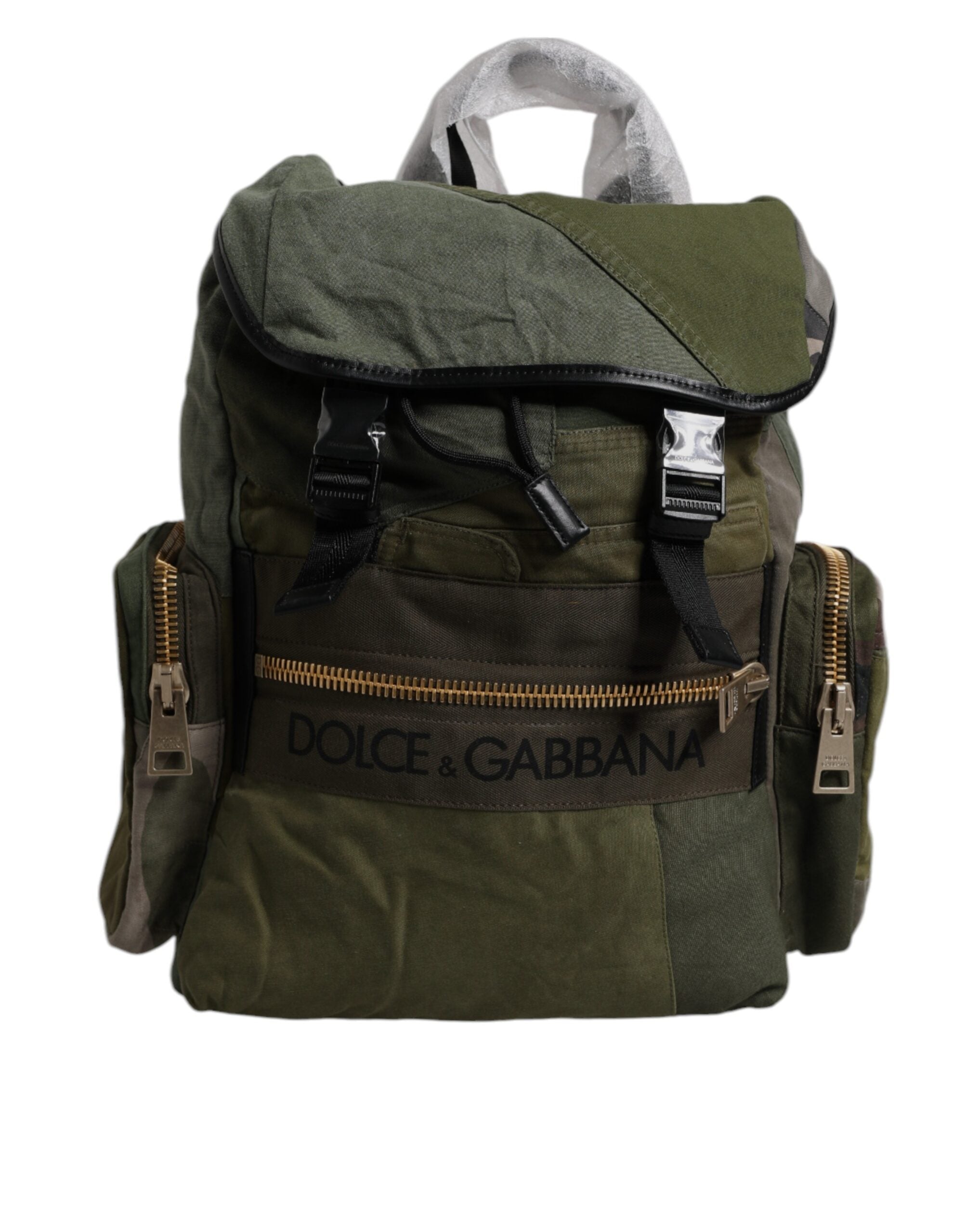 Military Green Patchwork Travel Backpack Bag - ventzia