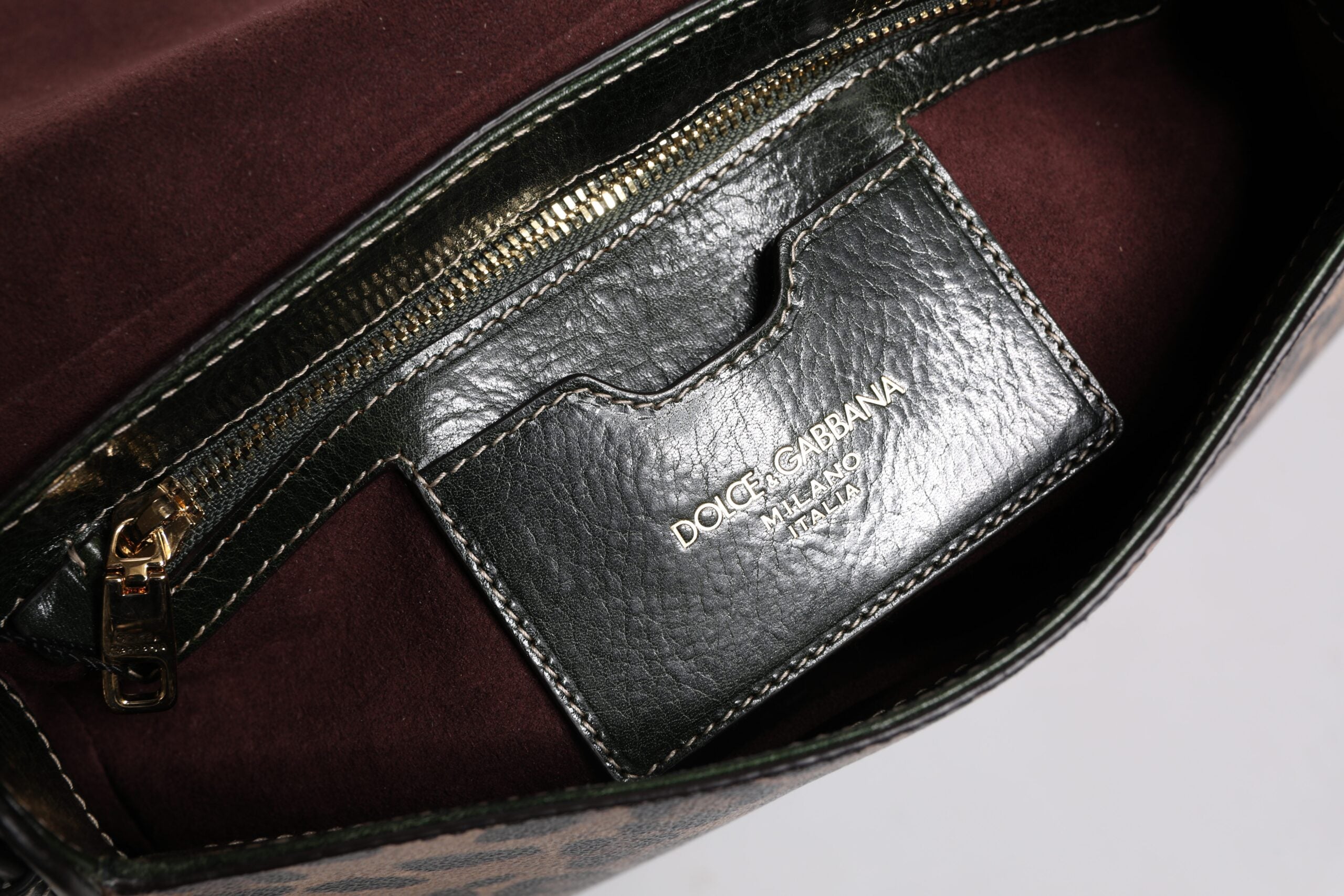 Black Brown Leopard Leather Shoulder Strap Bag - ventzia