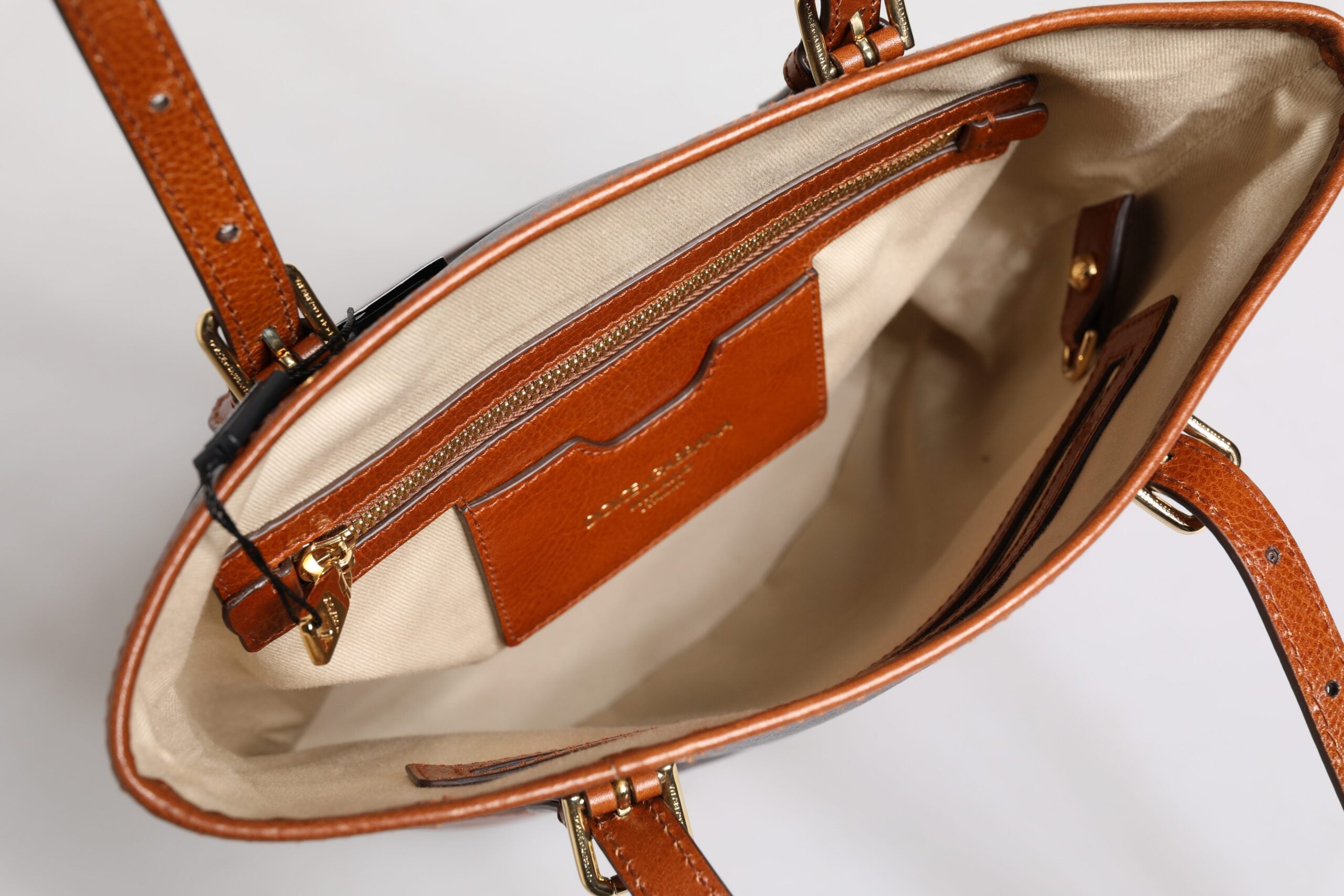 Brown Leopard Leather Shoulder Strap Tote Bag - ventzia