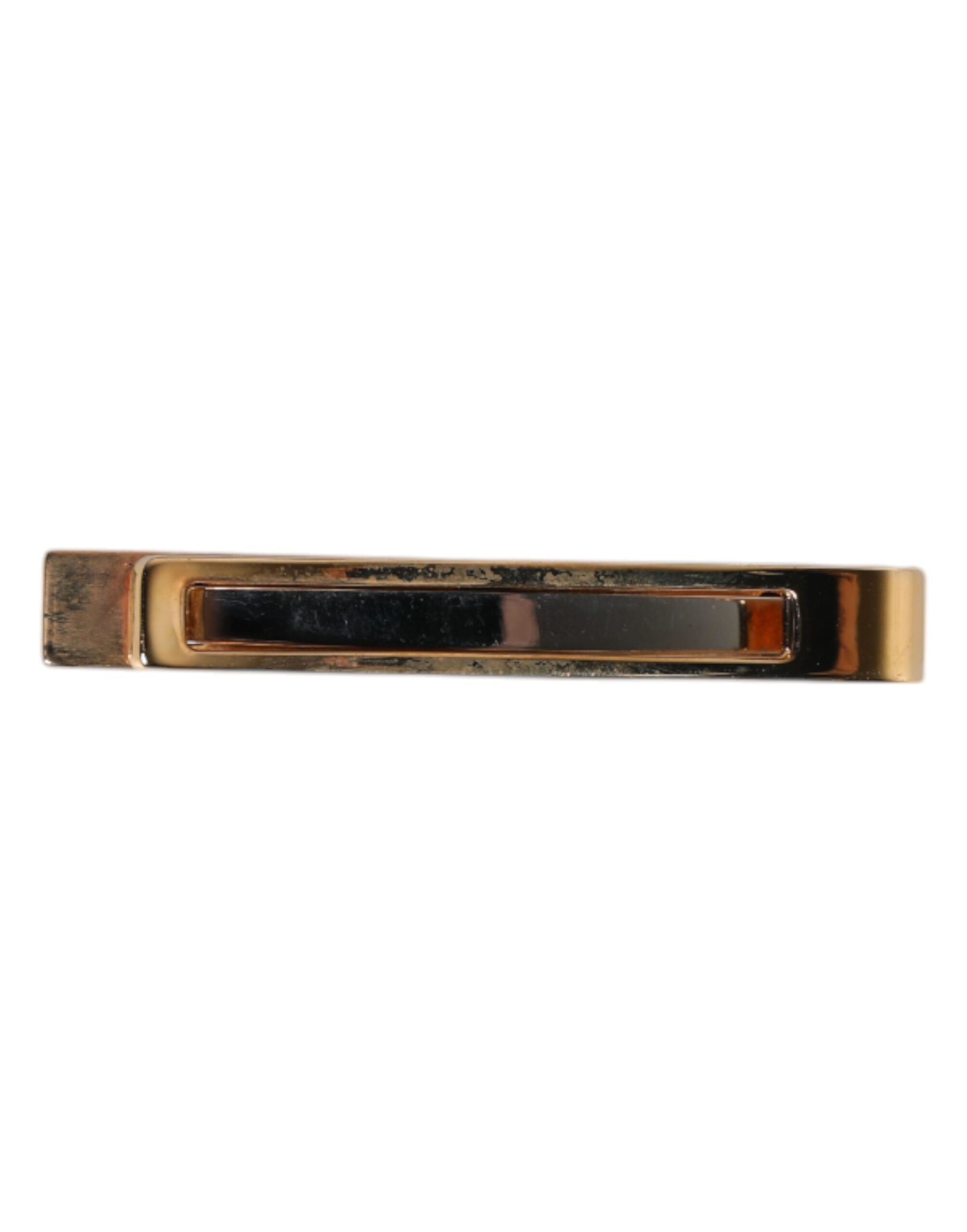 Multicolor Gold Tone Brass Tie Clip Bar - ventzia