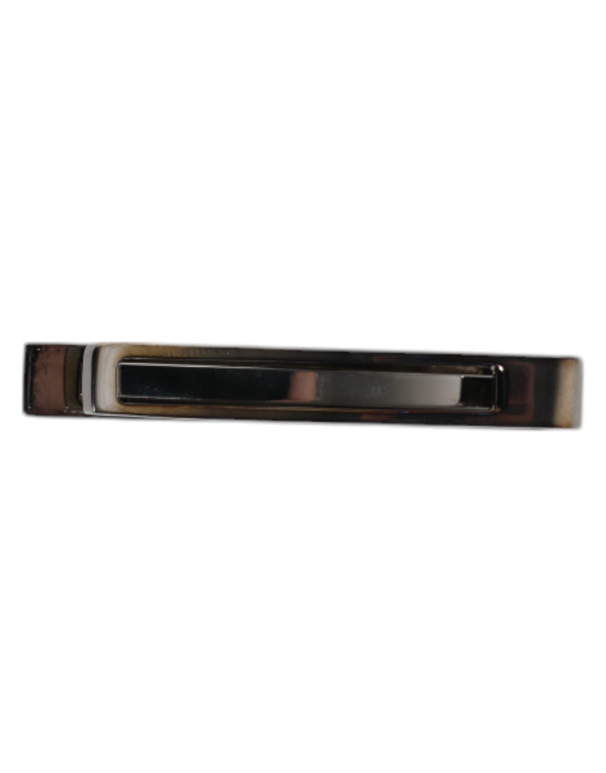 Black Tone Brass Logo Branded Tie Clip Bar - ventzia