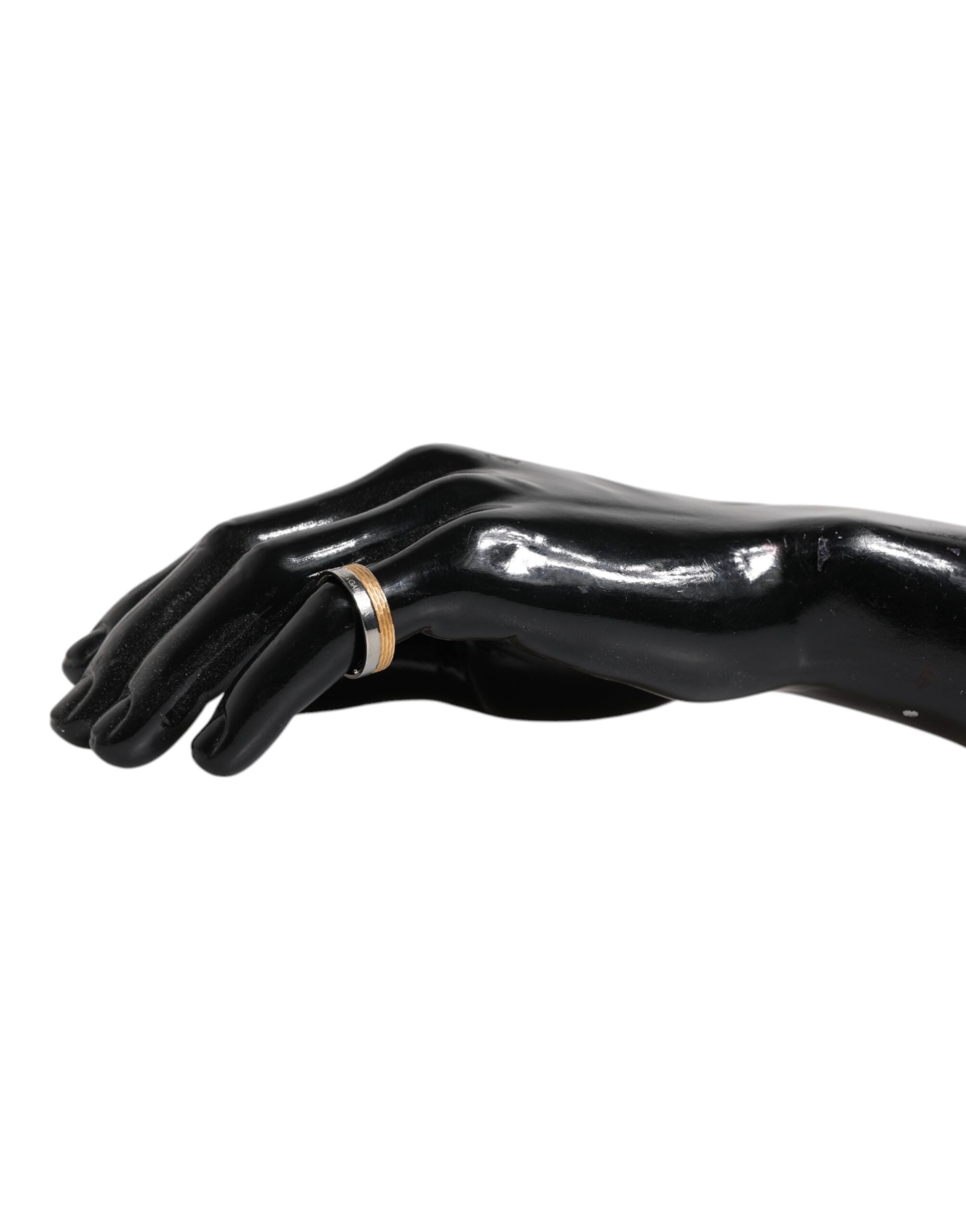 Gold Silver Tone Real Brass DG Logo Ring - ventzia