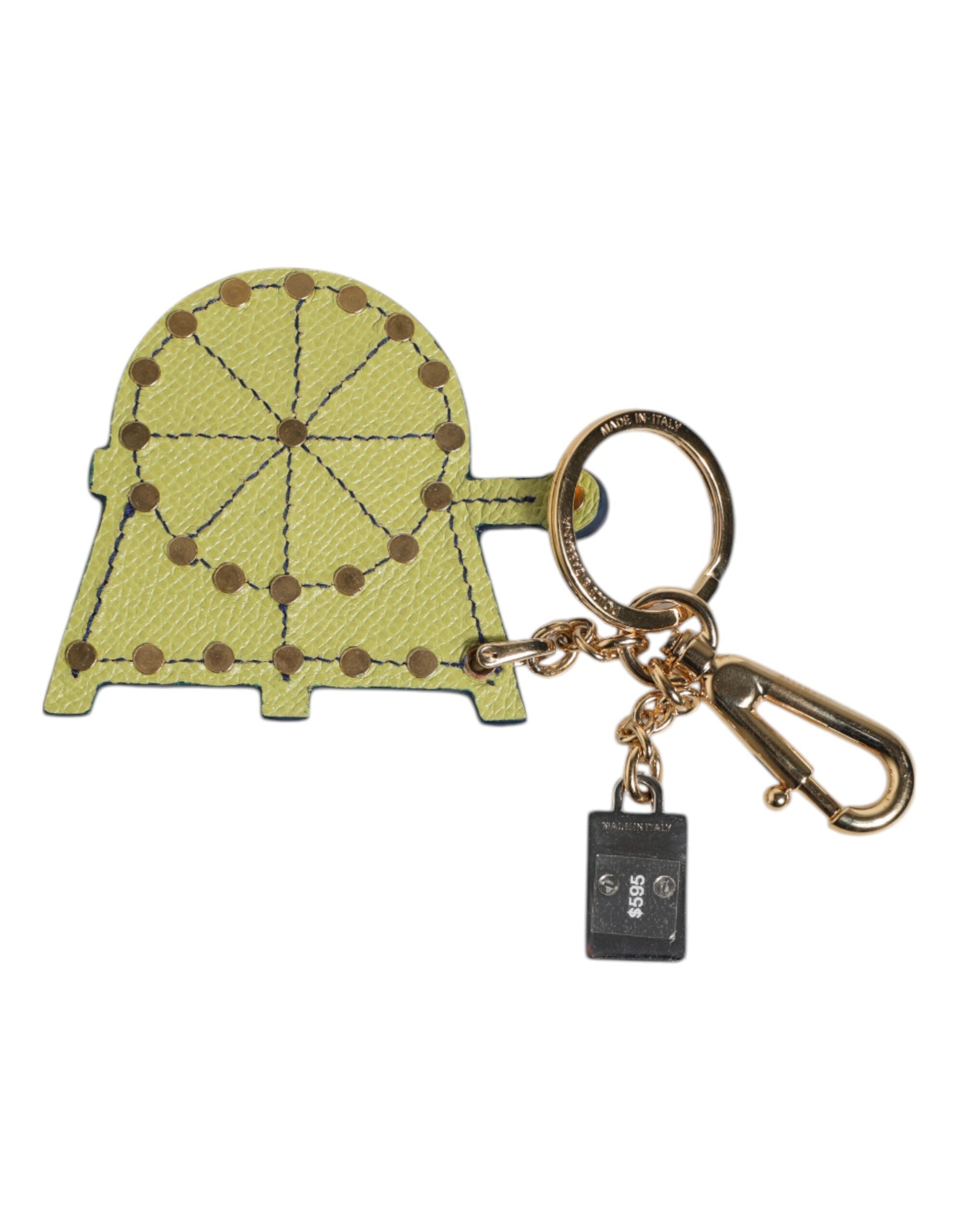 Multicolor Gold Tone Carretto Keychain Keyring - ventzia