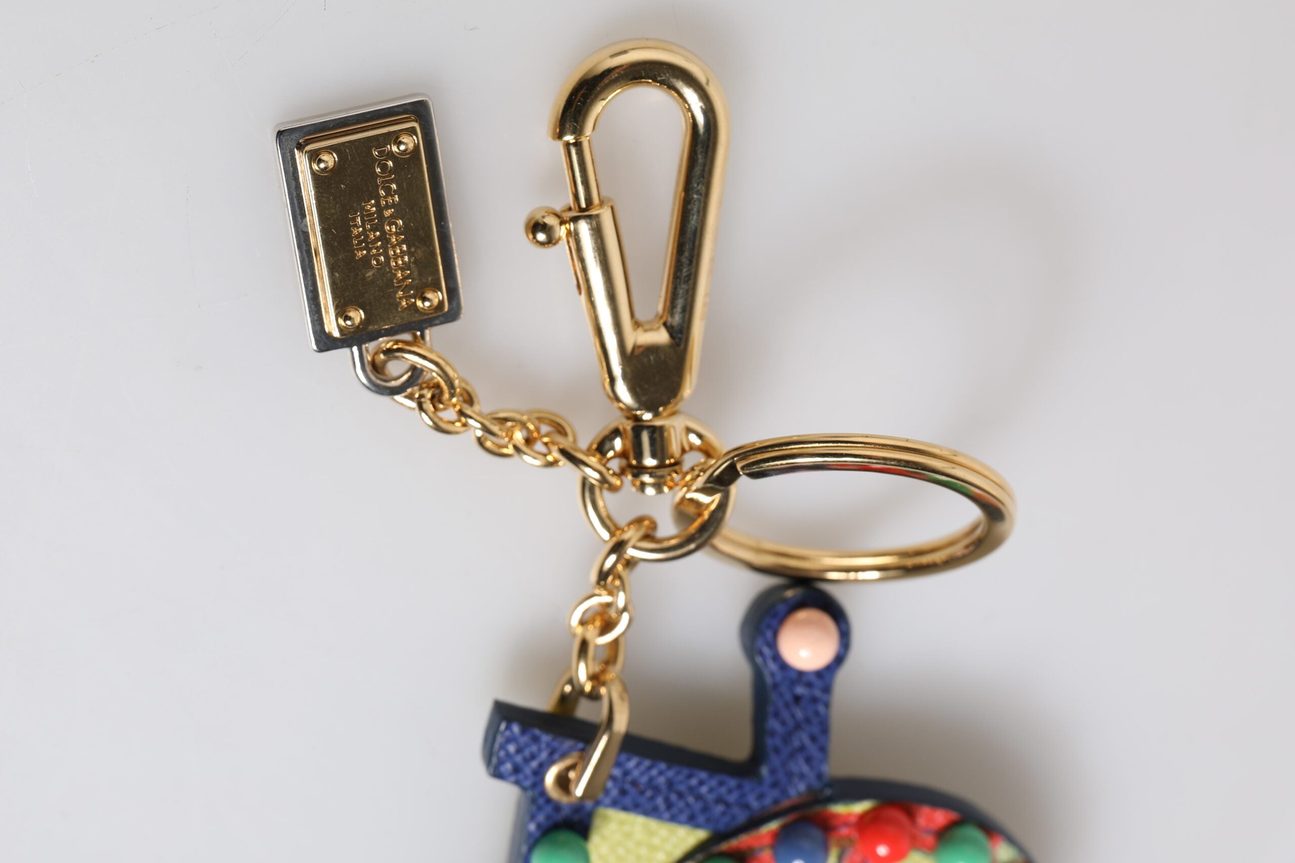 Multicolor Gold Tone Carretto Keychain Keyring - ventzia