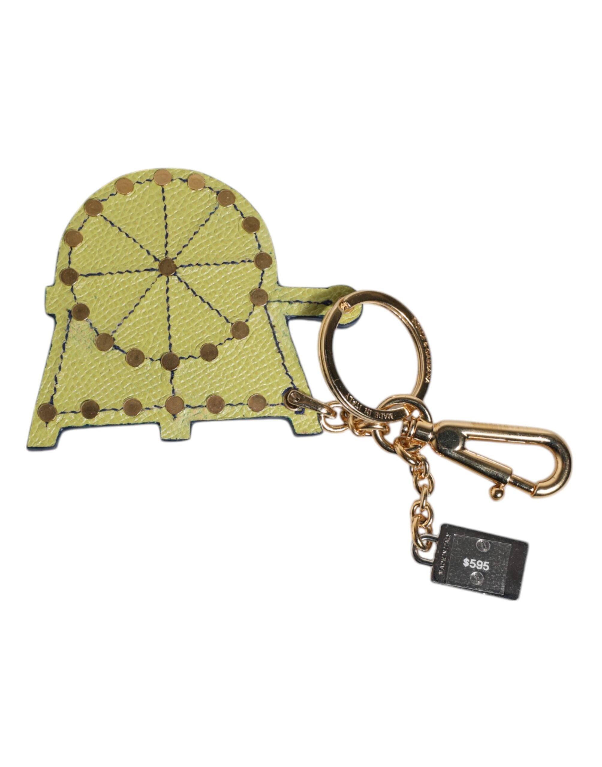Multicolor Gold Tone Carretto Keychain Keyring - ventzia