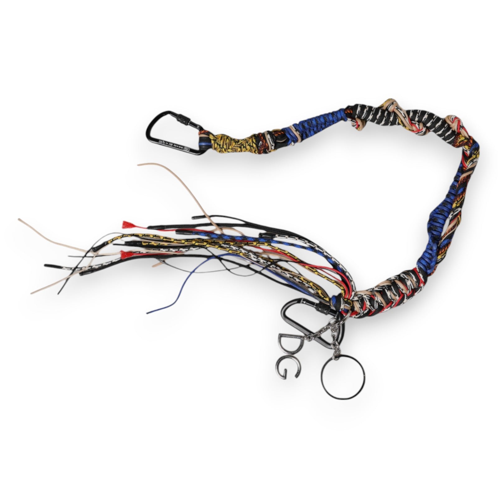 Multicolor Braided Rope Logo Bag Shoulder Strap - ventzia