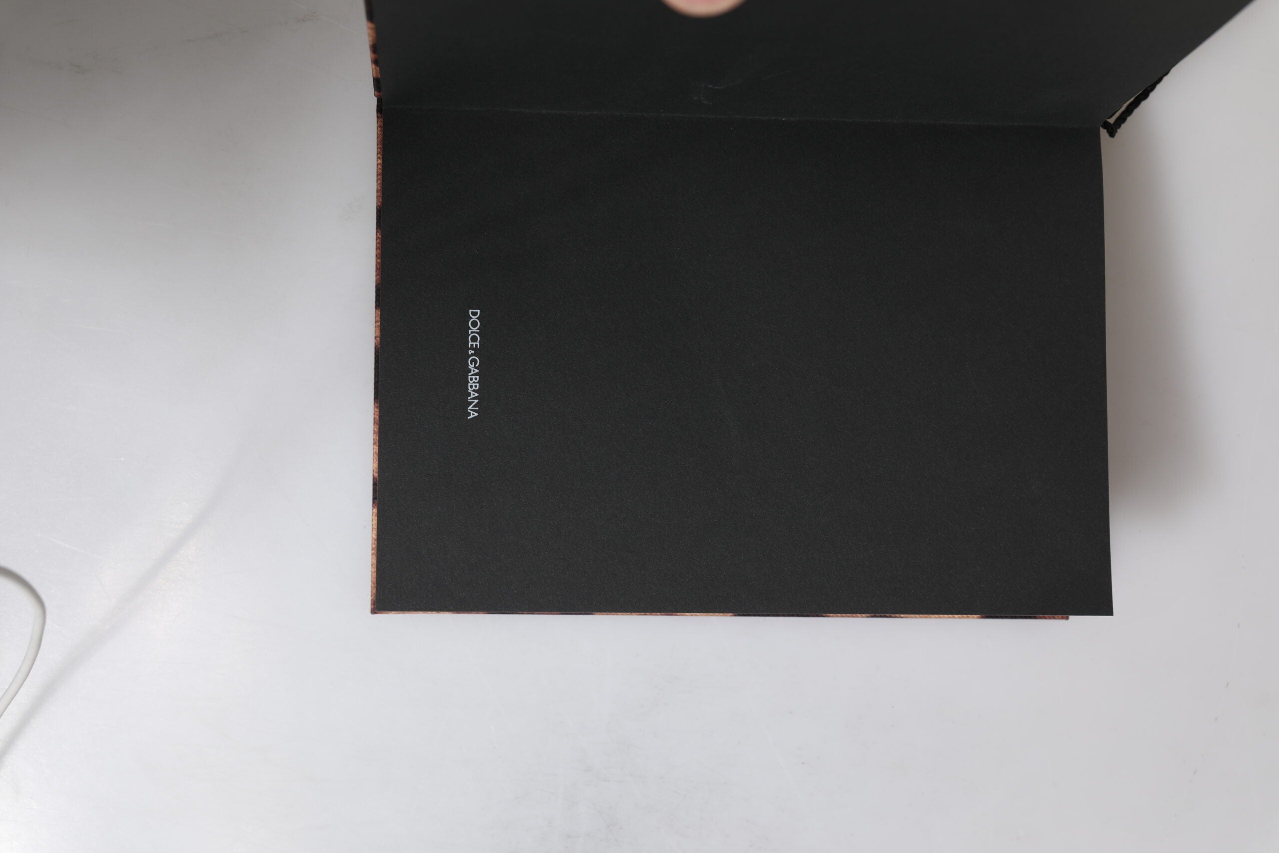 Brown Black Polyester Leopard Logo Print Small Notebook - ventzia