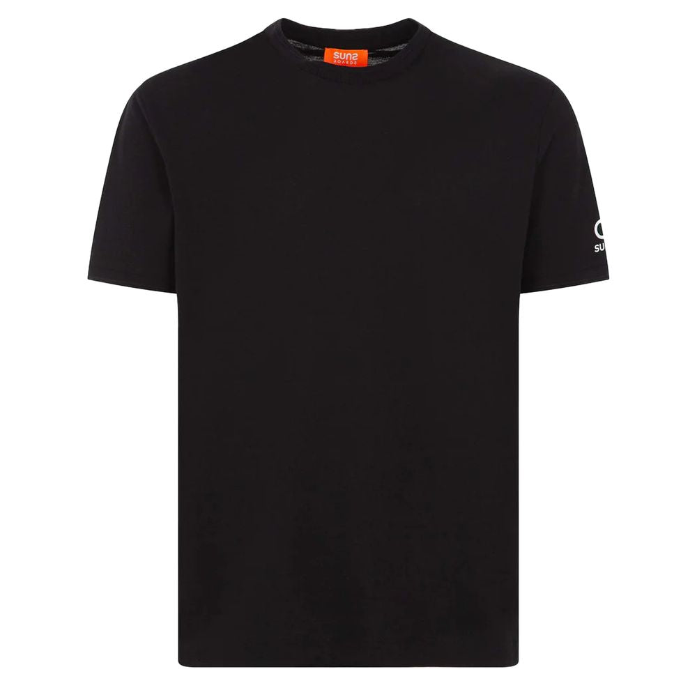 Black Cotton T-Shirt - ventzia
