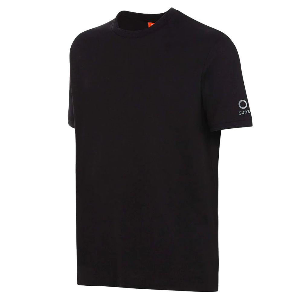 Black Cotton T-Shirt - ventzia
