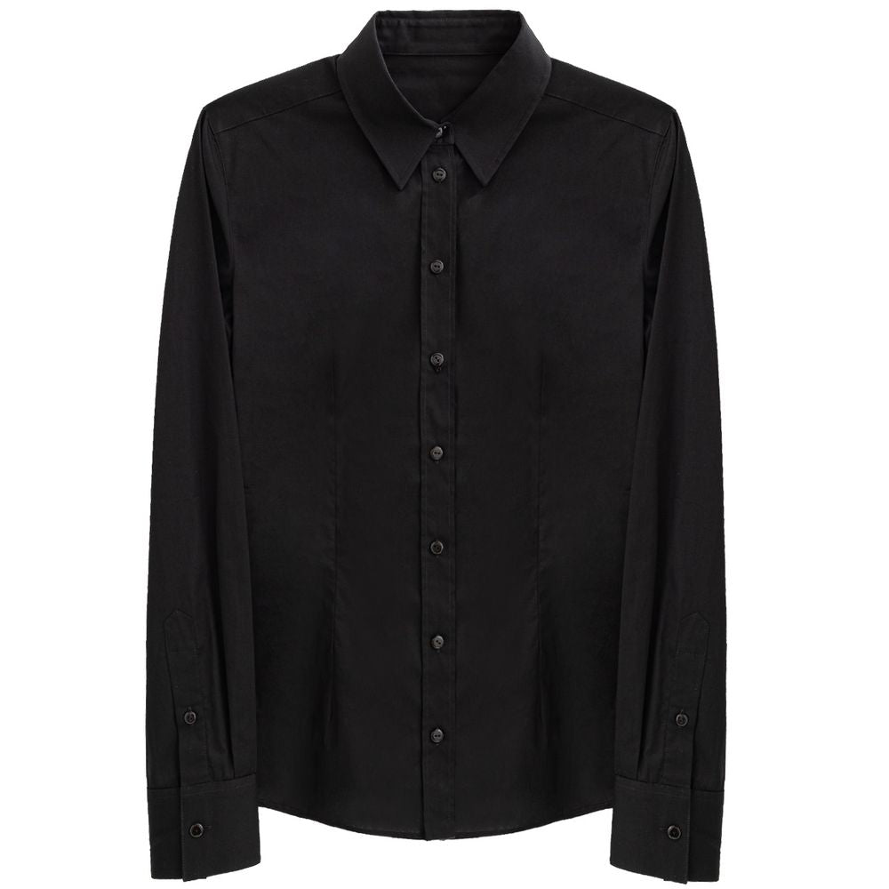 Black Cotton Shirt - ventzia