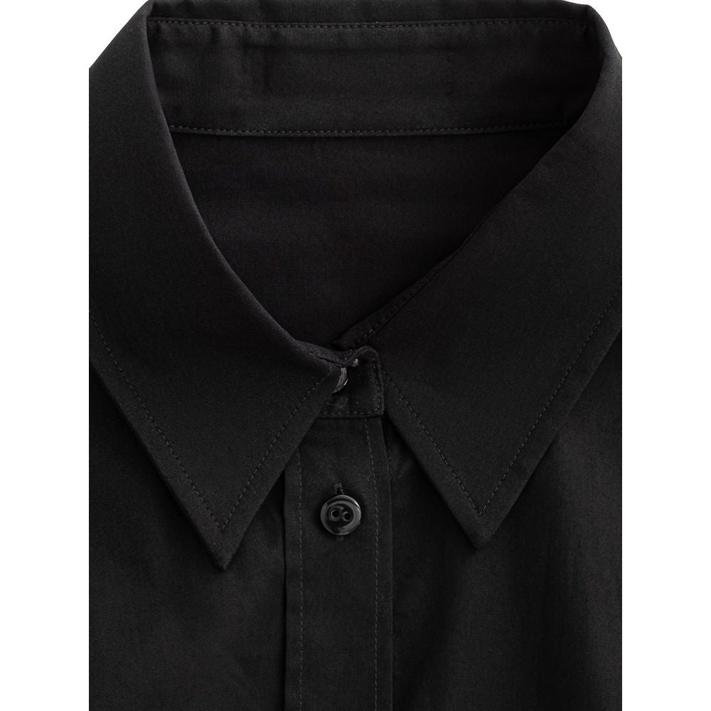 Black Cotton Shirt - ventzia