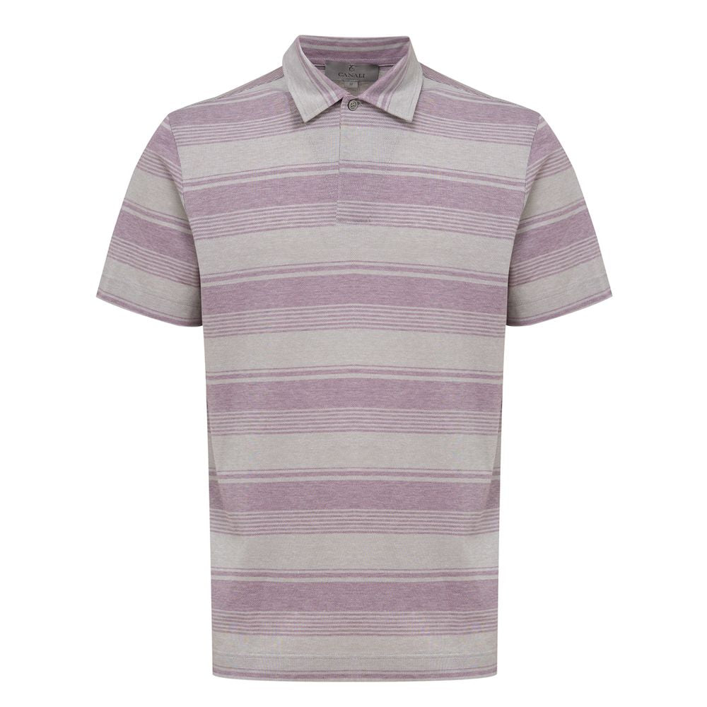 Gray Cotton Polo Shirt - ventzia