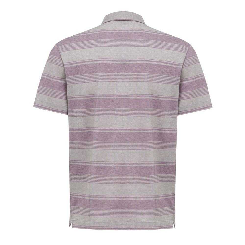 Gray Cotton Polo Shirt - ventzia